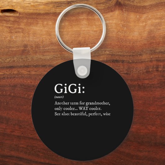 Gigi定義T女性Gigiギフトグランマ誕生日 キーホルダー (正面)