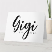 Gigi就任記念のエレガントな文字デザイン カード (正面)