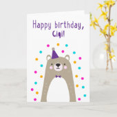 Gigi用誕生日カード カード (黄色い花)