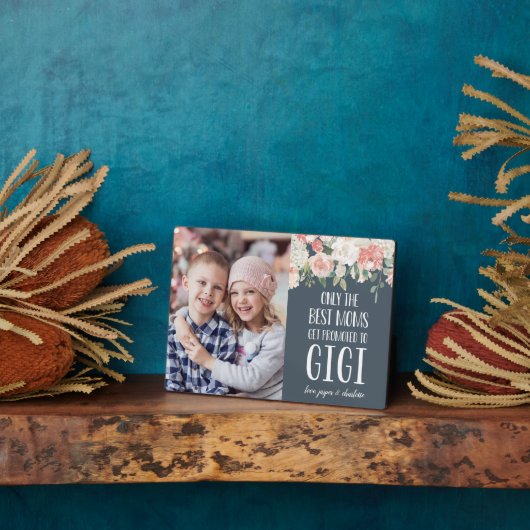 Gigi祖母の母の日の写真 フォトプラーク (側面)