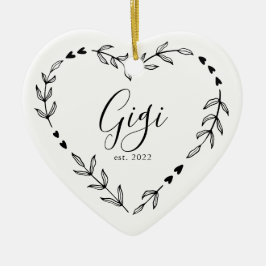 Gigi設立年 クリスマス陶器オーナメント セラミックオーナメント