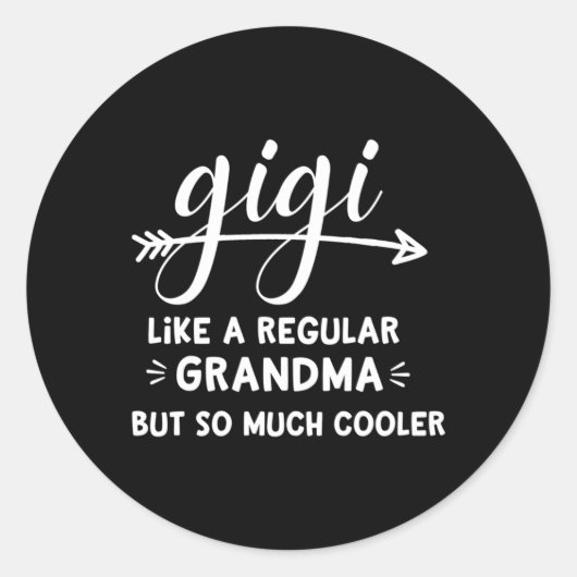 Gigi通常のおばあちゃんのように、非常に多くのGigi ラウンドシール (正面)