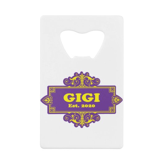 GiGi 2020の特別版 クレジットカード栓抜き (正面)