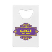 GiGi 2020の特別版 クレジットカード栓抜き (裏面)