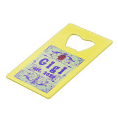 GiGi 2020の特別版 クレジットカード栓抜き (正面アングル)