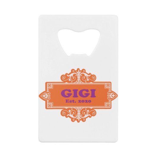 GiGi 2020の特別版 クレジットカード栓抜き (正面)