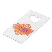 GiGi 2020の特別版 クレジットカード栓抜き (正面アングル)