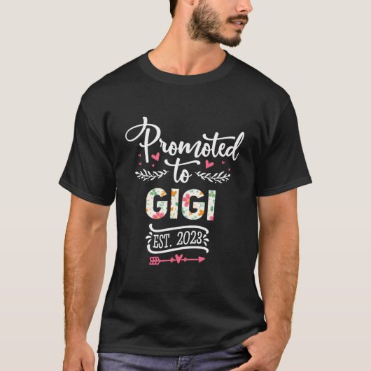 Gigi 2023かわいい妊娠の発表に昇格 tシャツ (正面)