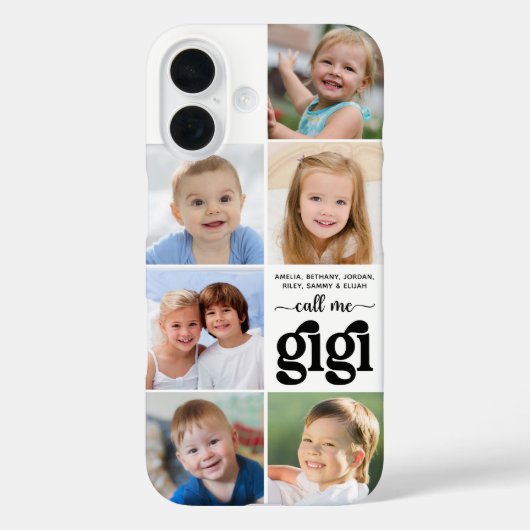 Gigi 5枚フォトコラージュ オーダーメイド Case-Mate iPhoneケース (裏面)