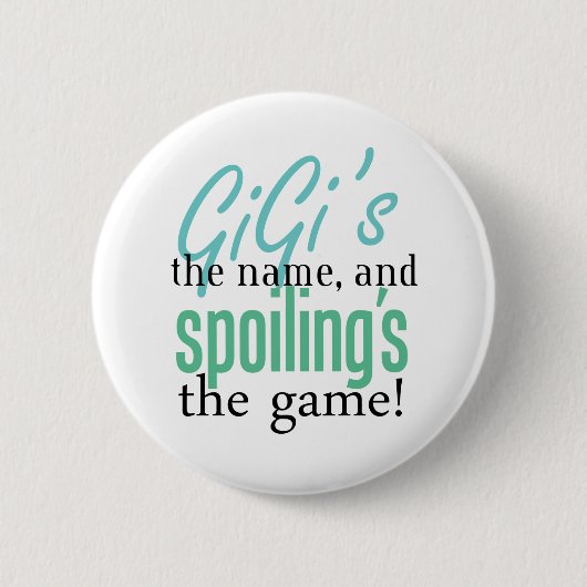 GiGi' s名前、およびSpoiling' sゲーム 缶バッジ (正面)
