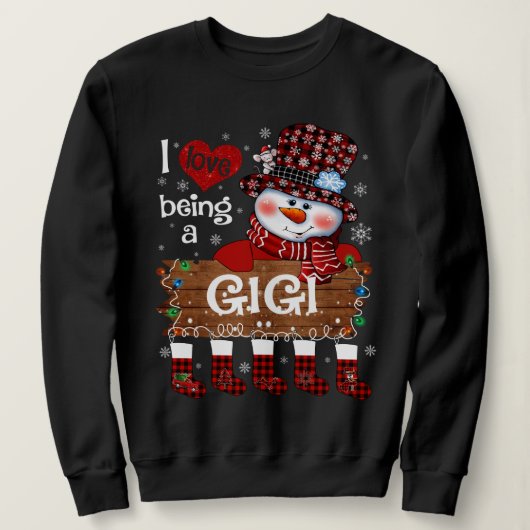 Gigi Christmas スウェットシャツ (デザイン正面)