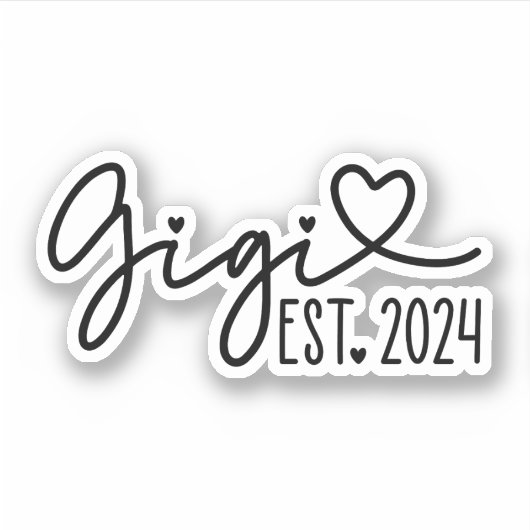Gigi Est 2024新しい祖母おばあちゃん シール (正面)