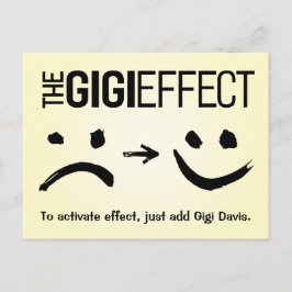 Gigi Greeting - 「Gigi Effect」のプレゼンテーション ポストカード