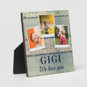Gigi Kidsパーソナライズされた Children 3 Photo Collage フォトプラーク (正面)