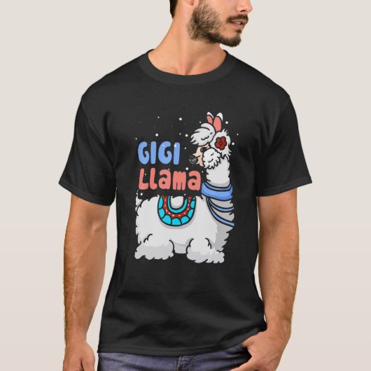 Gigi Llama Matching Family Christmas Pajamas Gifts Tシャツ (正面)
