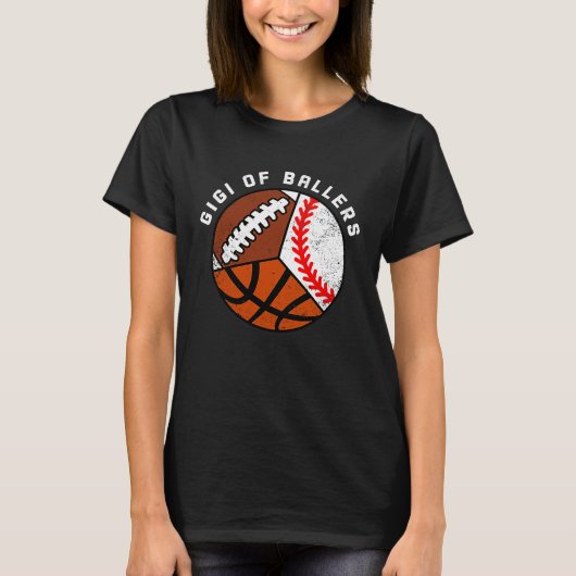 Gigi Of Ballers Baseball Basketball Football Gigi Tシャツ (正面)