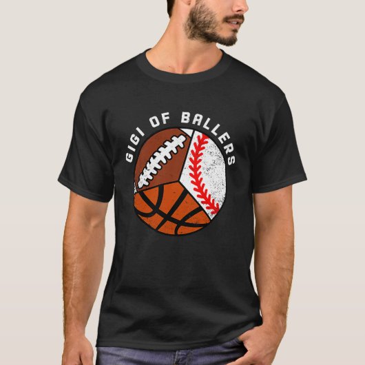 Gigi Of Ballers Baseball Basketball Football Gigi Tシャツ (正面)