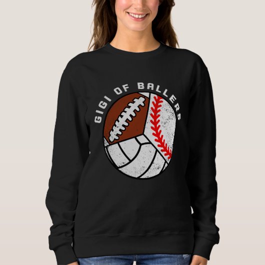 Gigi Of Ballers Baseball Volleyball Football Gigi スウェットシャツ (正面)