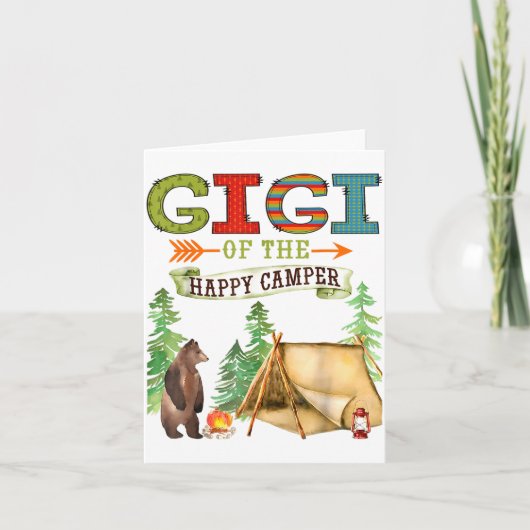 Gigi Of The Happy Camper First Birthday Camng カード (正面)