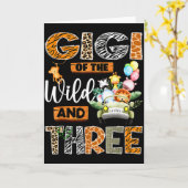 Gigi Of The Wild And Three 3rd Birthday Boy Safari カード (黄色い花)