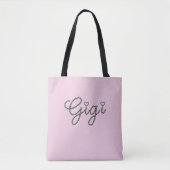Gigi Pearl Script Glam Grandmother Tote Bag トートバッグ (正面)
