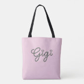 Gigi Pearl Script Glam Grandmother Tote Bag トートバッグ (裏面)