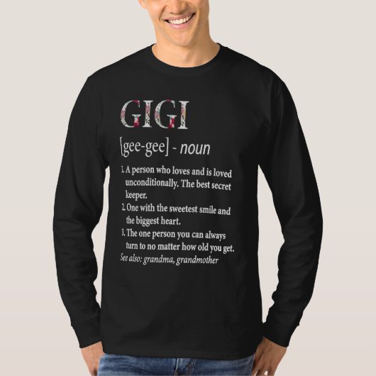 Gigi The Best Secret Keeper   Grandmother Tシャツ (正面)