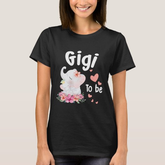 Gigi To Be Elephant Baby Floral  Tシャツ (正面)