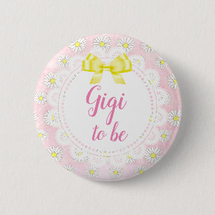 Gigi to be Pinkデイジーベビーシャワーボタン 缶バッジ