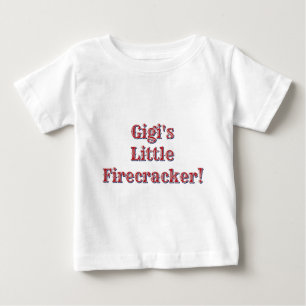 Gigi's Little Firecracker! USA 250 花火 ベビーTシャツ