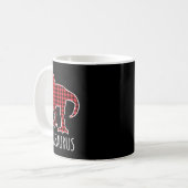Gigisaurus Buffalo Plaid Dinosaur Funny Matching C コーヒーマグカップ (正面左)