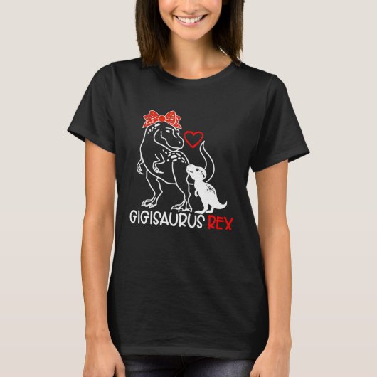 Gigisaurus T rex Dinosaur Funny Gigi Saurus Mother Tシャツ (正面)