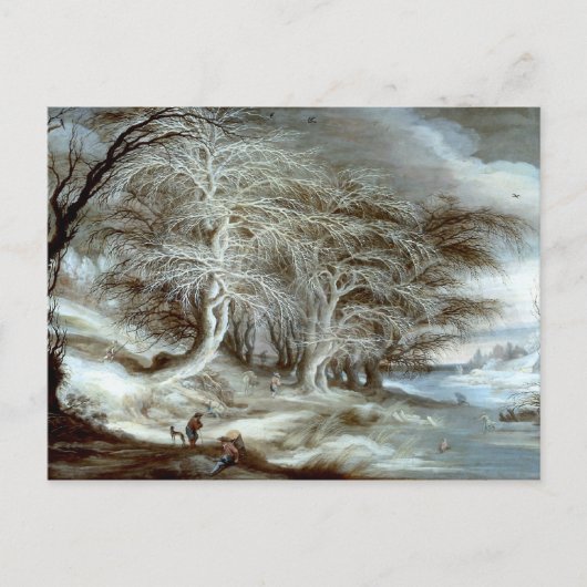 Gijsbrecht Leytens：冬の風景 ポストカード (正面)