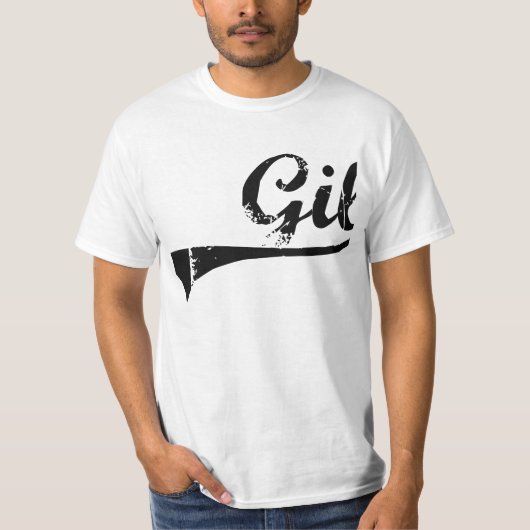 Gilのクラシックなスタイルの名前 Tシャツ (正面)