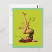 Gil Elvgren -ヴィンテージピン留め ポストカード (正面/裏面)