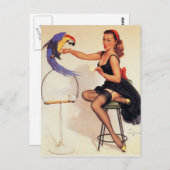 Gil Elvgren -ヴィンテージピン留め ポストカード (正面/裏面)