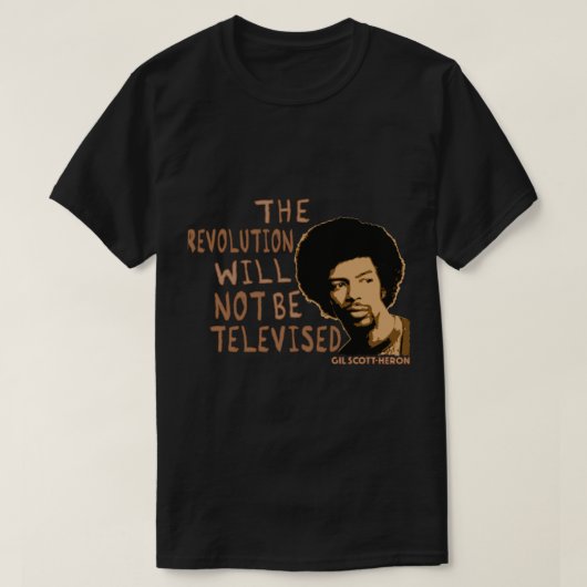 Gil Scott-Heron -革命はTelevではない Tシャツ (デザイン正面)