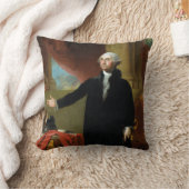 Gilbertスチュワート著ジョージ・ワシントン クッション (ブランケット)