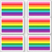 Gilbert Baker Pride Flag Sticker Pack シール (正面)