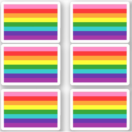 Gilbert Baker Pride Flag Sticker Pack シール (正面)