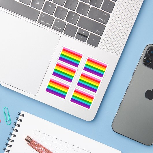 Gilbert Baker Pride Flag Sticker Pack シール (ノートパソコンとiPhone)