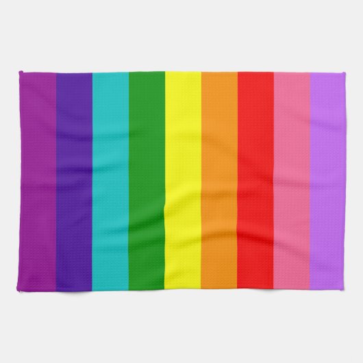 Gilbert Baker’s 9-Stripe Rainbow Flag キッチンタオル (横)