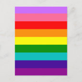 Gilbert Baker’s 9-Stripe Rainbow Flag ポストカード (正面)