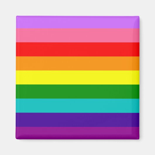 Gilbert Baker’s 9-Stripe Rainbow Flag  マグネット (正面)