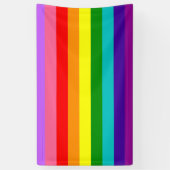 Gilbert Baker’s 9-Stripe Rainbow Flag  横断幕 (縦)