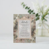 Gildedフローラピンクホワイトバロック文字詳細 エンクロージャーカード (スタンド正面)