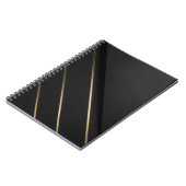 Gilded Alignment — Minimalist Black & Gold ノートブック (左側)