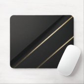 Gilded Alignment — Minimalist Black & Gold マウスパッド (マウス)
