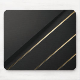 Gilded Alignment — Minimalist Black & Gold マウスパッド