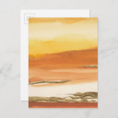 Gilded Amber I v2 Abstract Print ポストカード (正面/裏面)